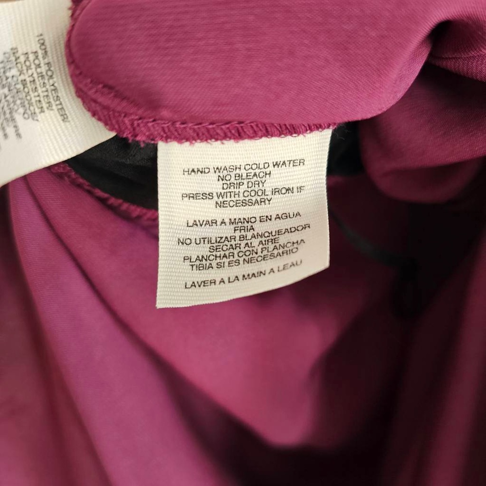 RACHEL ROY Asymmetrical Hem Sleeveless Size 4 Burgundy/Plum & Black Dress - Picture 8 of 10